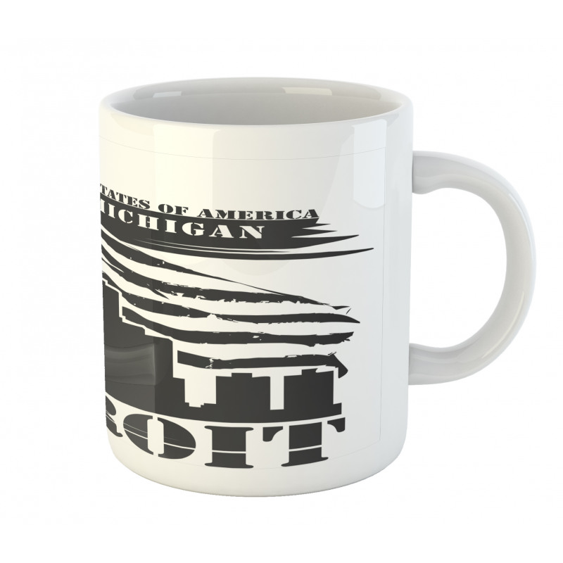 USA Flag Grunge City Mug