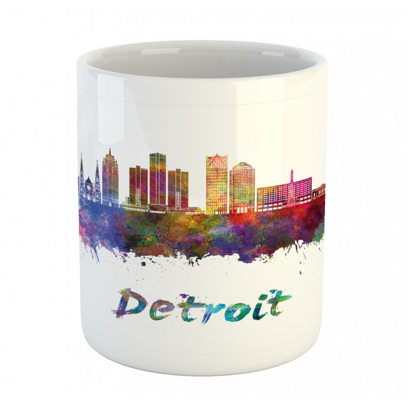 Watercolor Art Skyline Mug