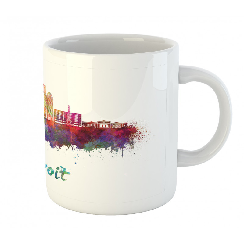 Watercolor Art Skyline Mug