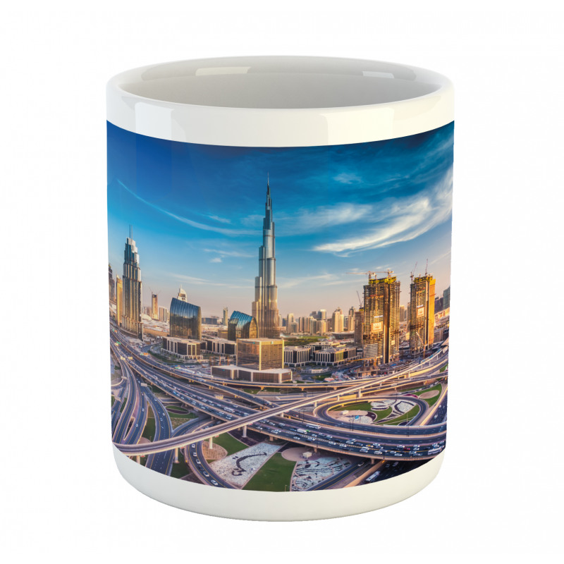 Panoramic Dubai Traffic Mug