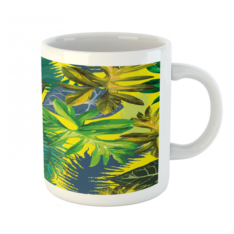 Exotic Leaves Watercolor Mug