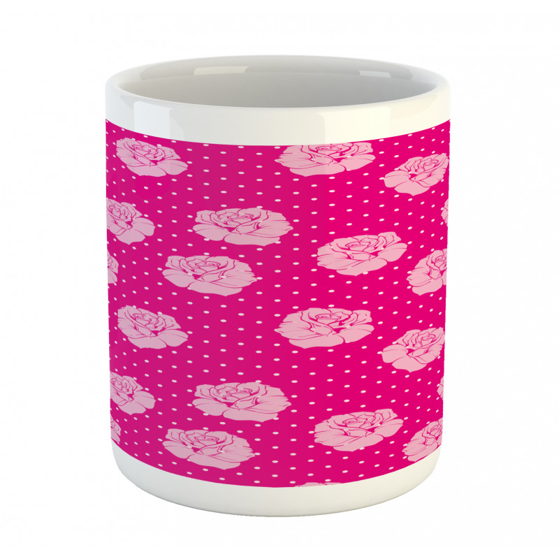 Vintage Roses Love Dot Mug