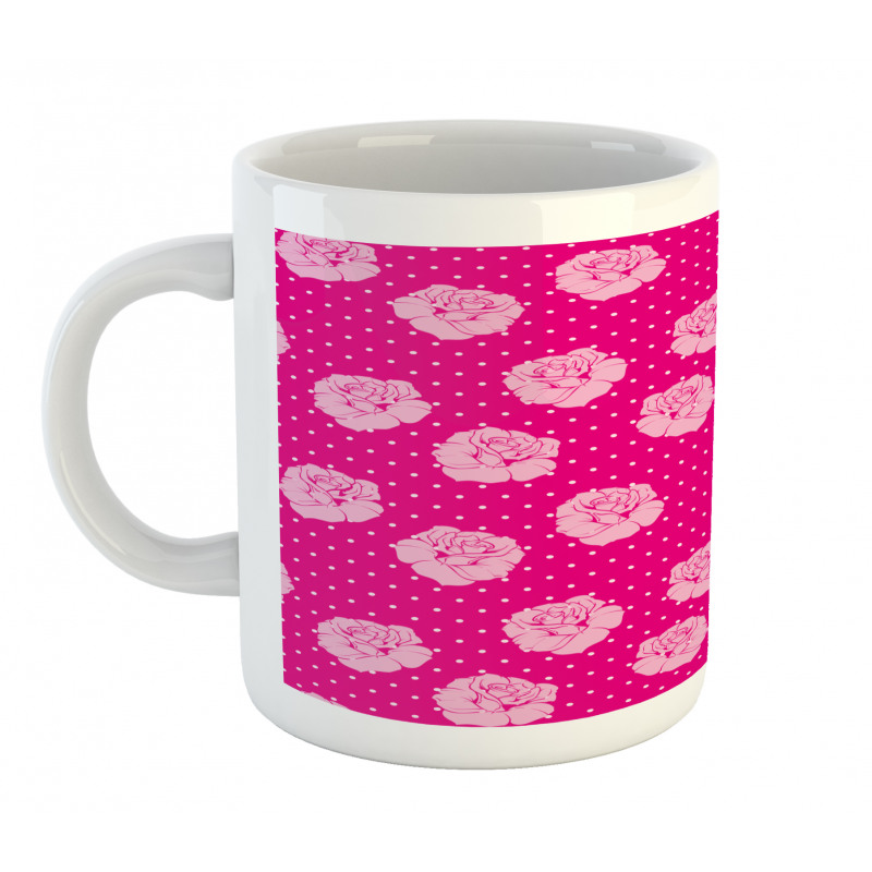 Vintage Roses Love Dot Mug