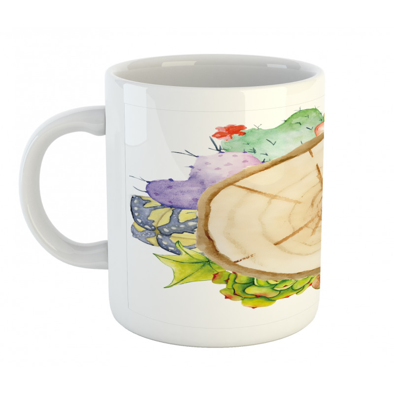 Tree Trunk Cactus Plants Mug