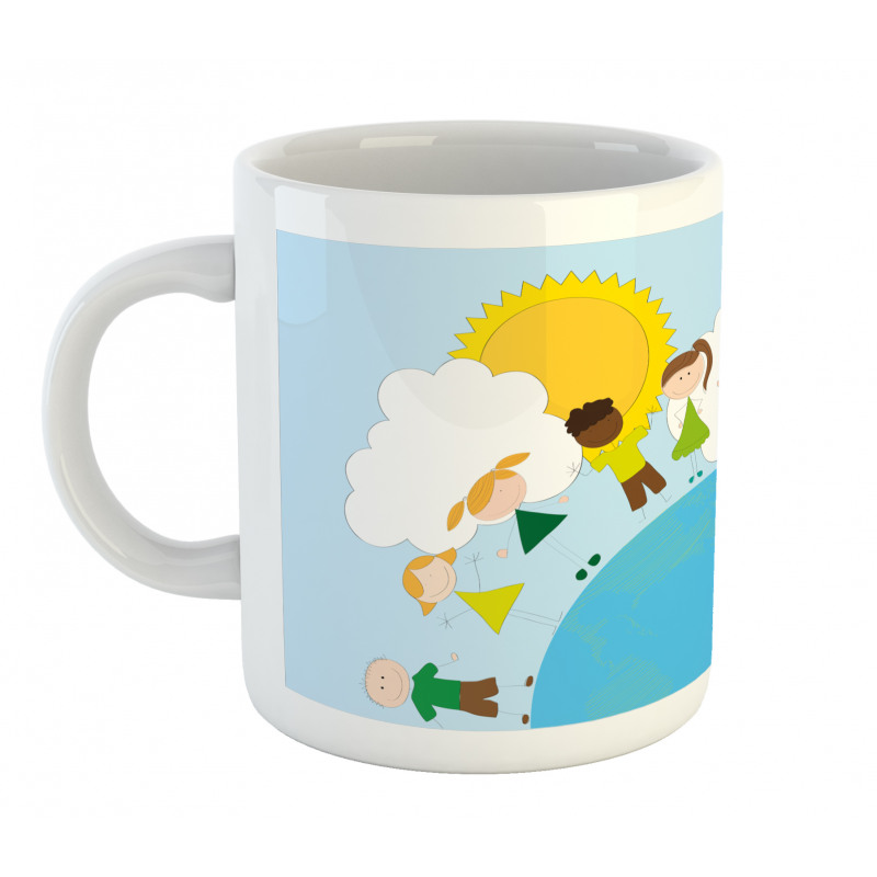 Smiling Kids on Planet Mug