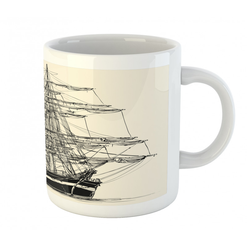 Sail Boat Vintage Mug