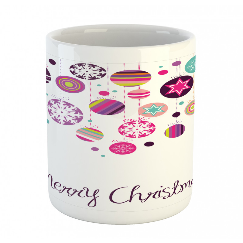 Retro Graphic Baubles Mug