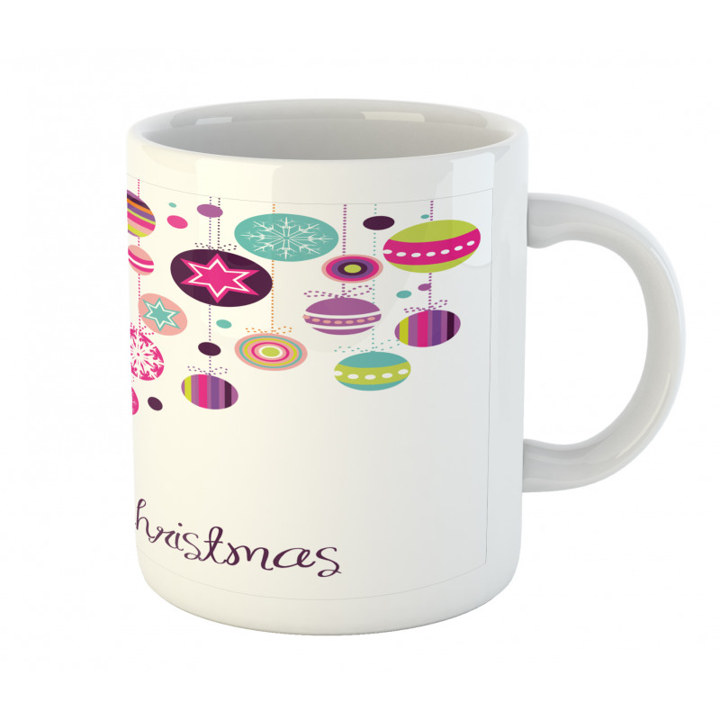 Retro Graphic Baubles Mug