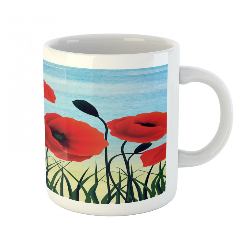 Digital Drawn Flower Mug