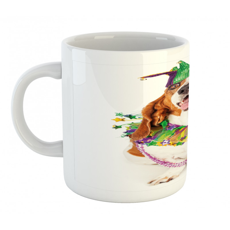 Happy Dog Jester Hat Mug