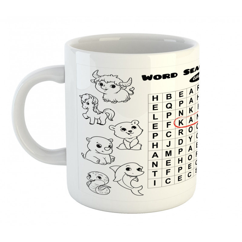 Animal Names Mug