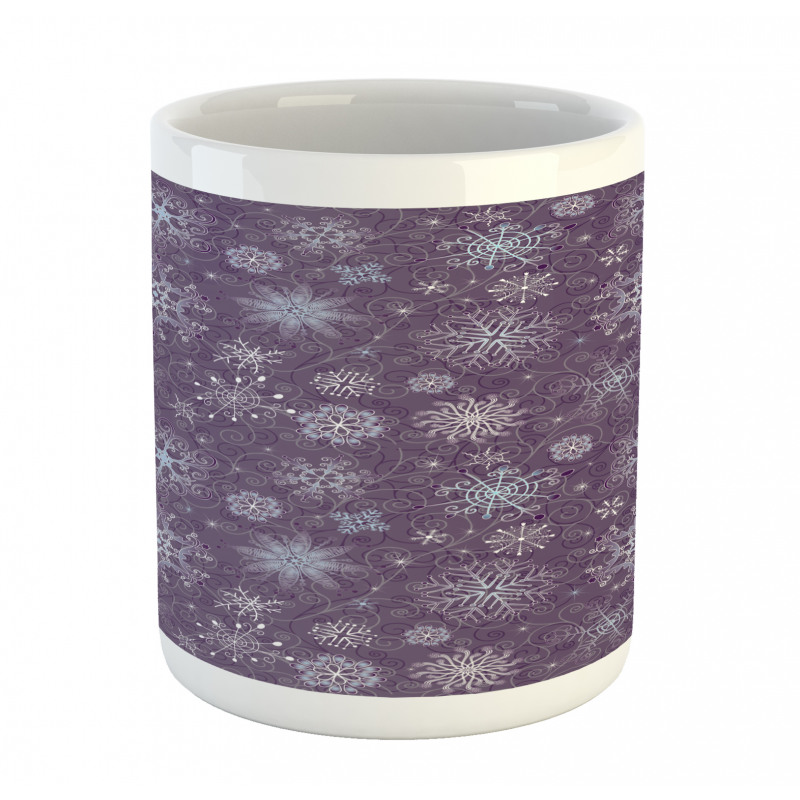 Xmas Snowflakes Floral Mug