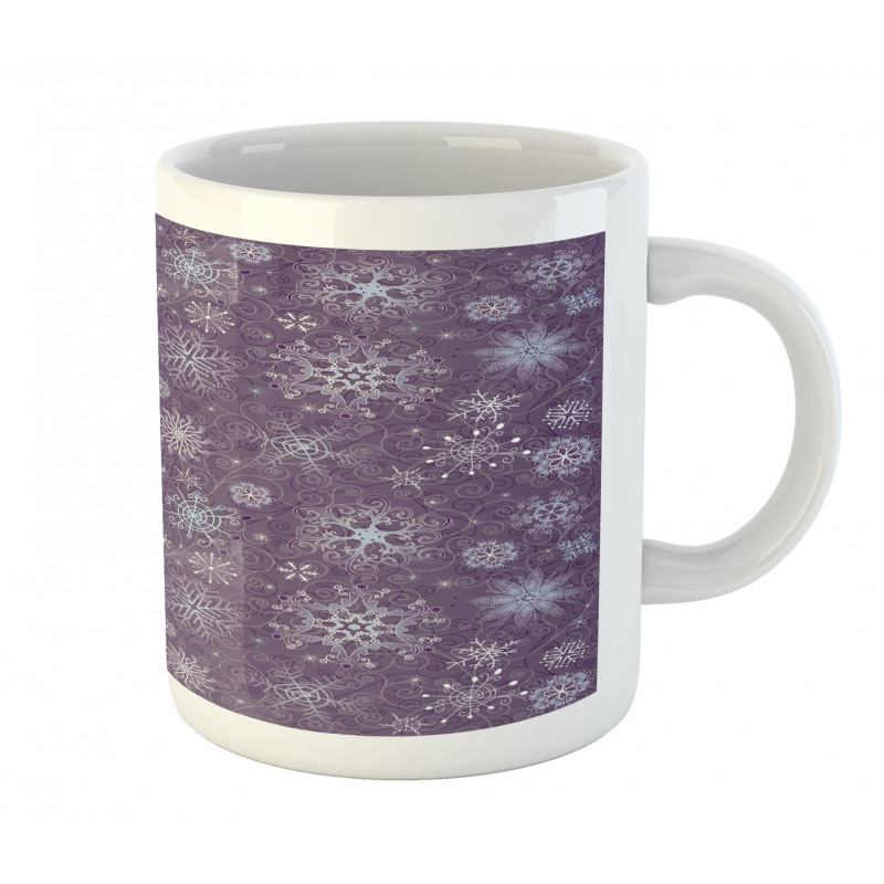 Xmas Snowflakes Floral Mug