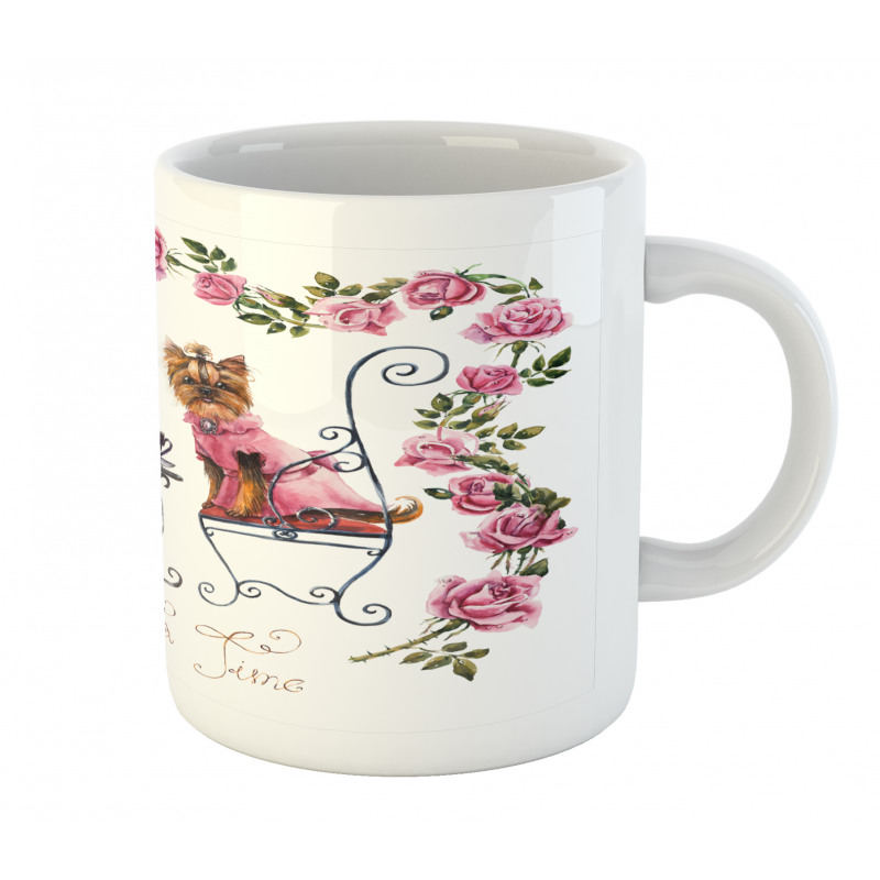 Terrier in Pink Dress Mug