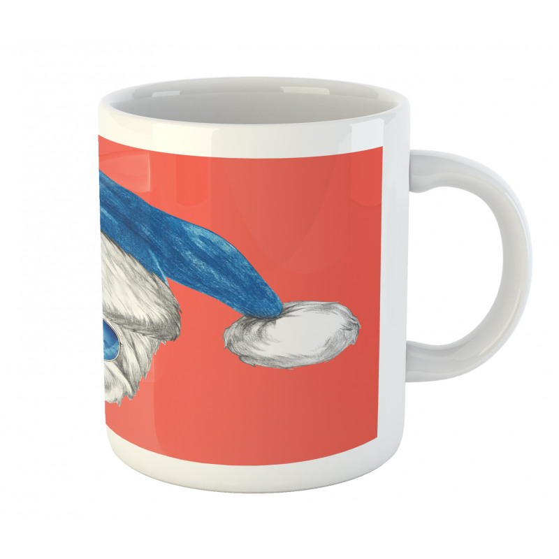 Blue Santa Hat Funny Mug