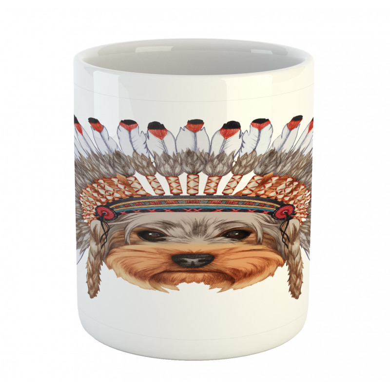 Bonnet Wearing Dog Mug