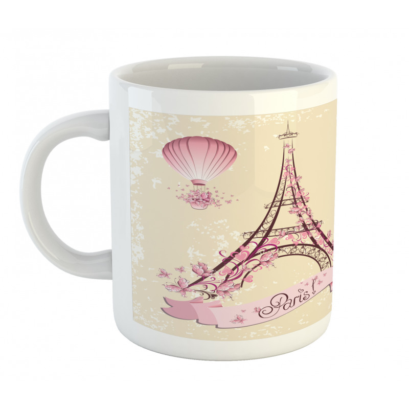 Floral Paris Eiffel Mug