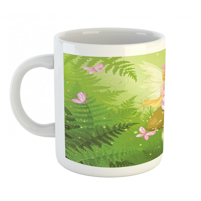 Fairy Girl Floral Hair Mug