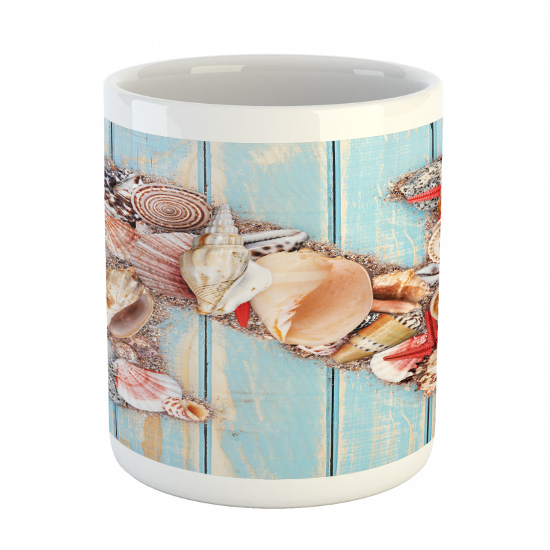Ocean Seashells ABC Mug