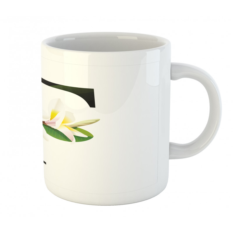 Frangipani Green Theme Mug