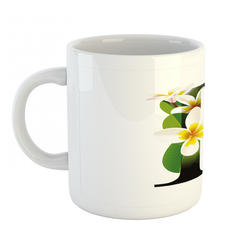 Frangipani Green Theme Mug