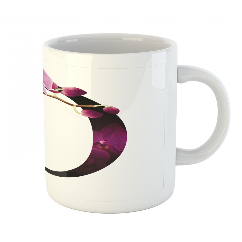 O Alphabet and Orchid Mug