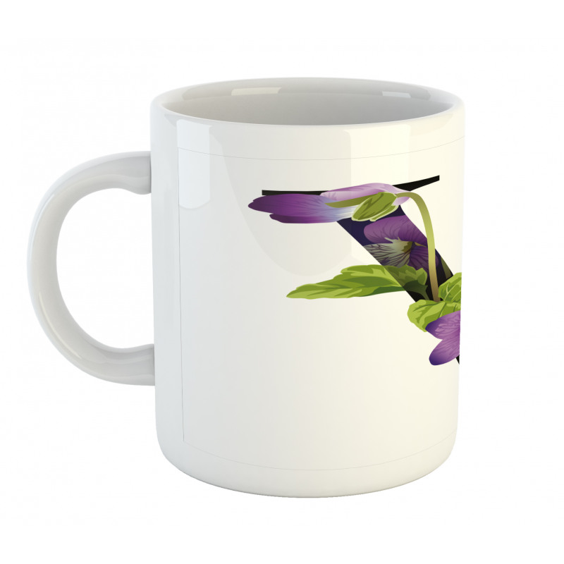 Viola Sororia Flower Mug