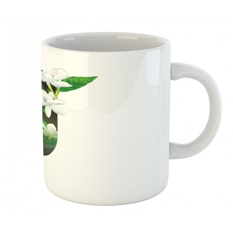 Abstract Jasmine and J Mug