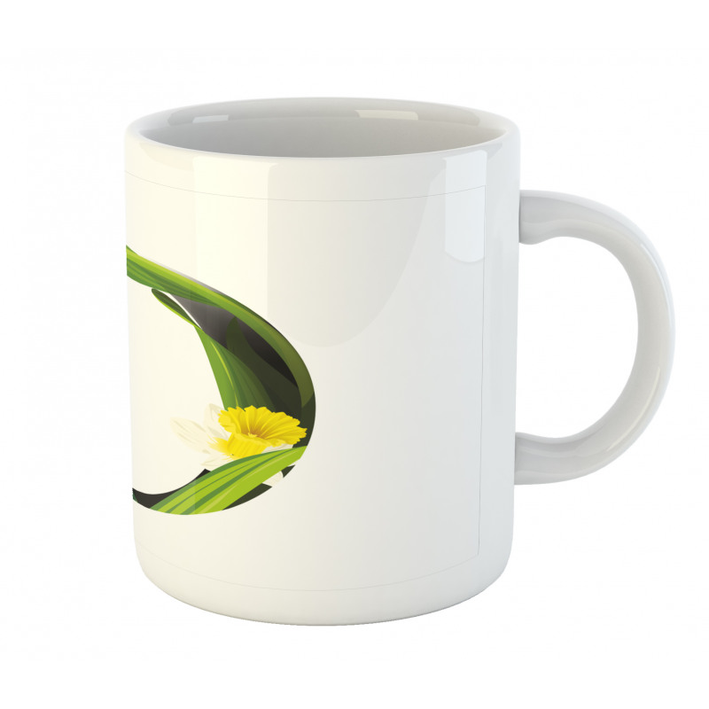 D Silhouette Daffodils Mug