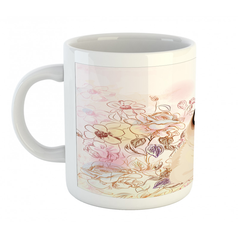 Pastel Kitty and Butterflies Mug