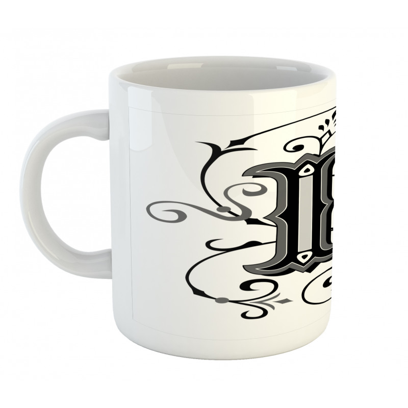 Ornate Capital L Art Mug