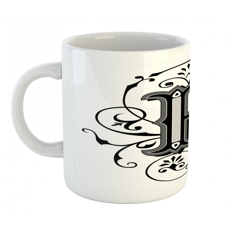 Floral Essence Initial Mug