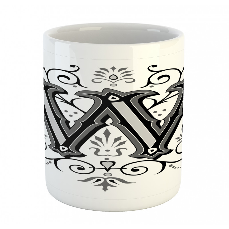 Abstract Ornamental W Mug