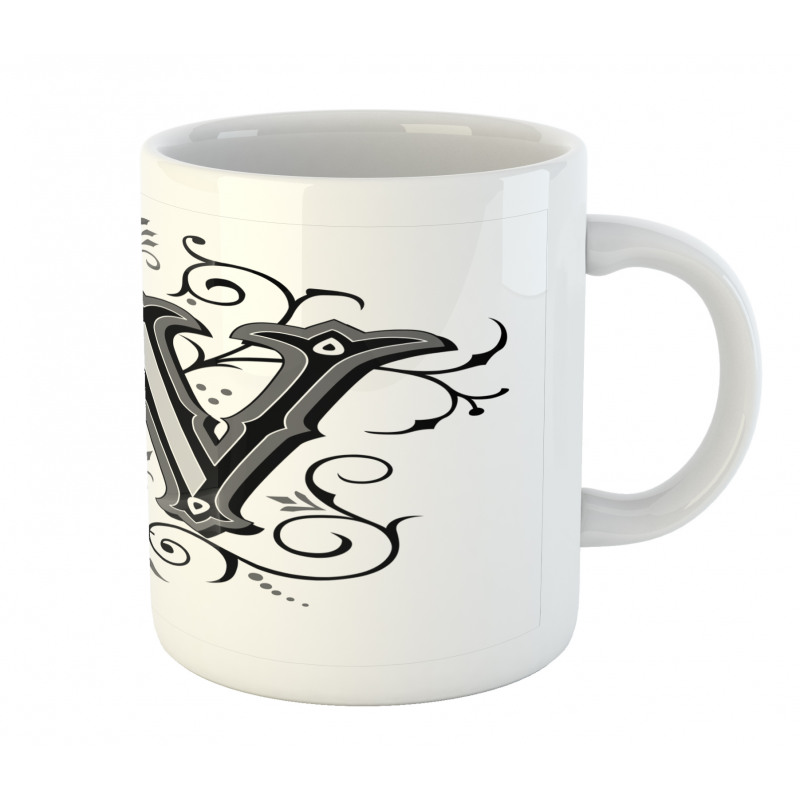 Abstract Ornamental W Mug