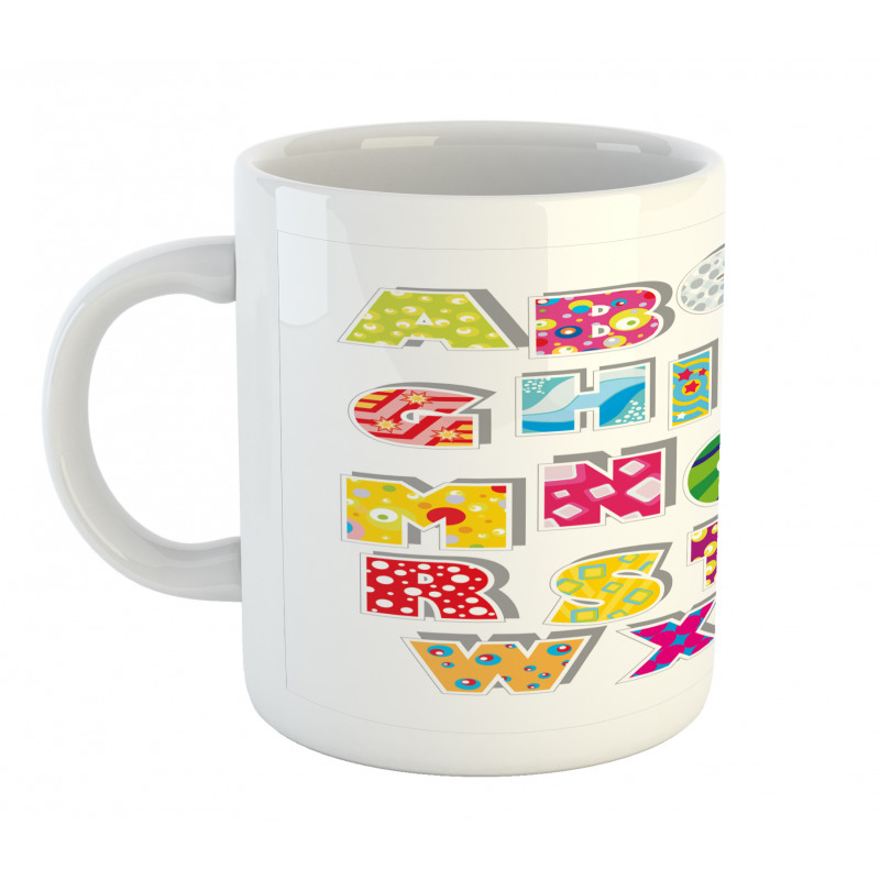 Alphabet Set Colorful Mug