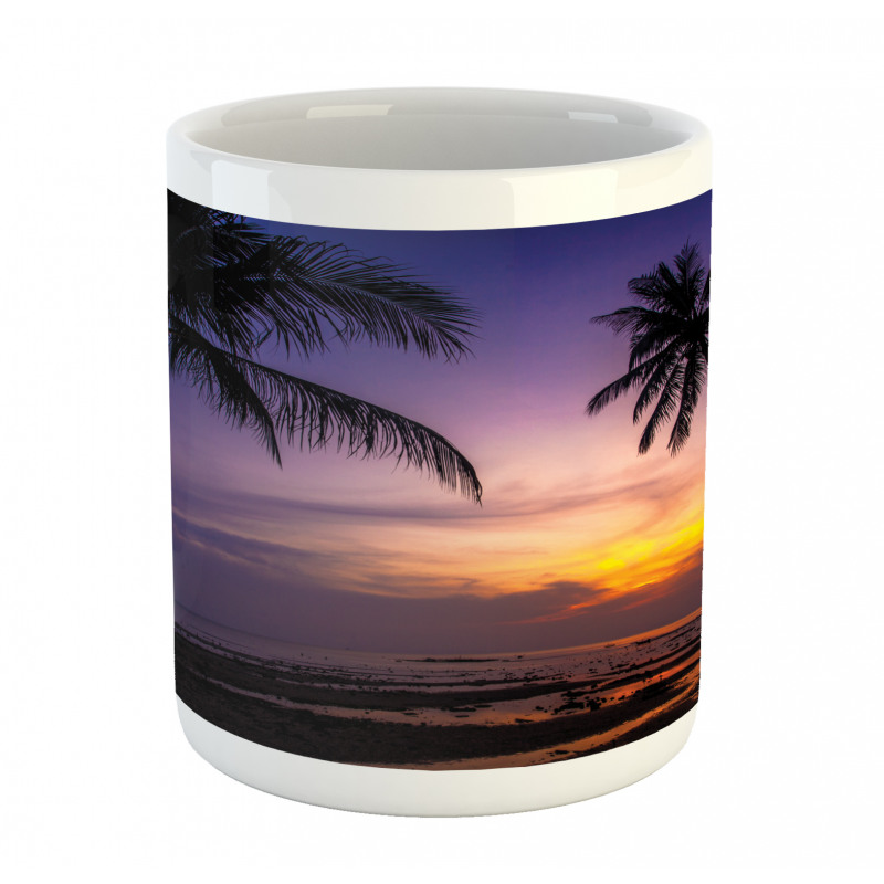 Vivid Twilight Palm Trees Mug