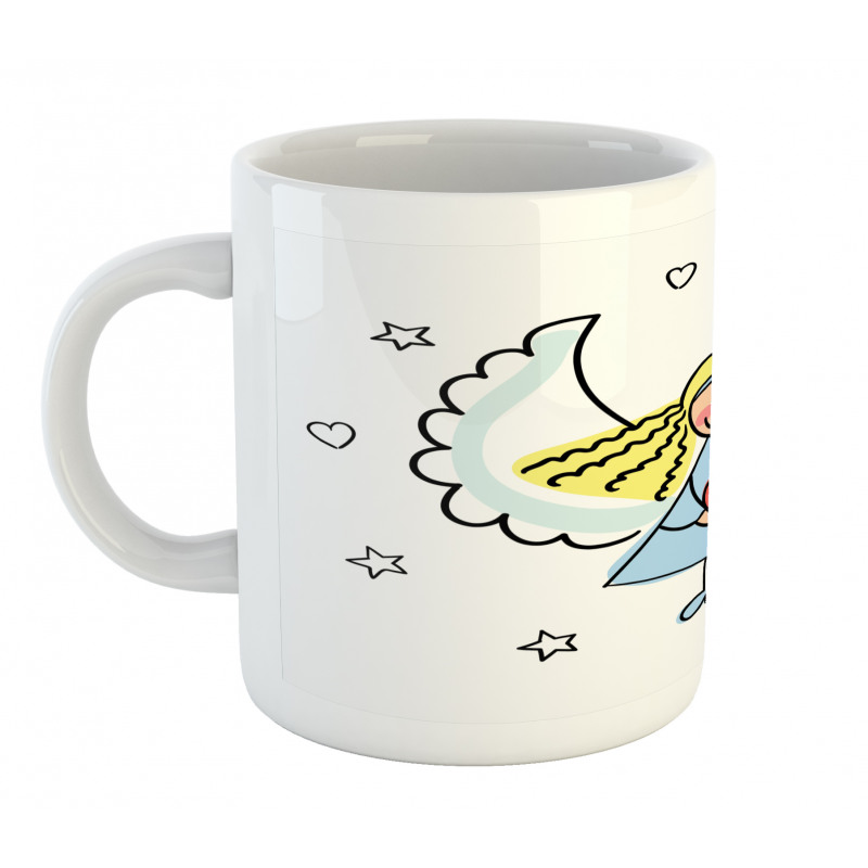 Little Girl Red Heart Mug