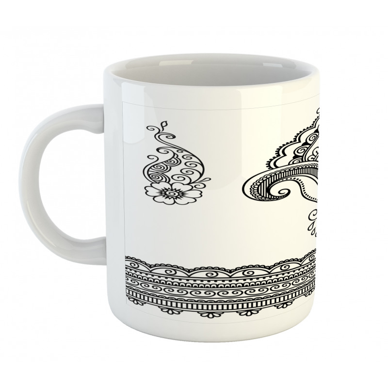 Floral Pattern Doodle Ornate Mug