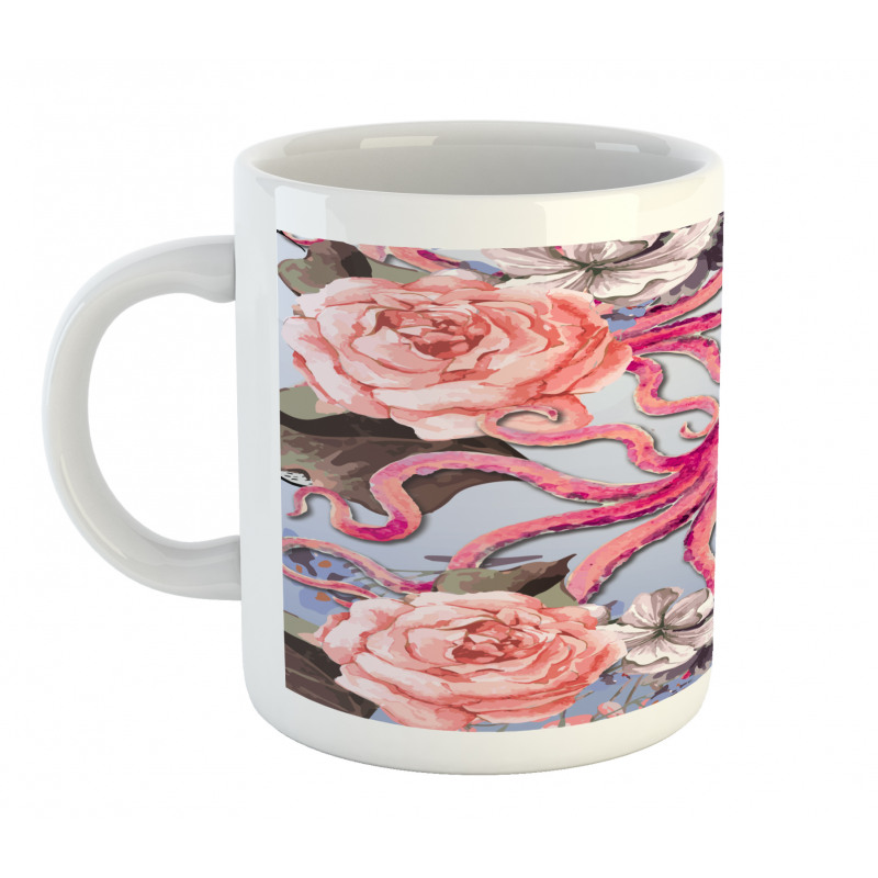 Animal Watercolor Flowers Mug