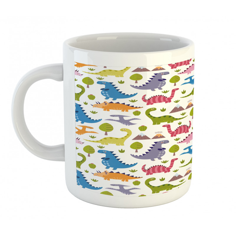 Dinosaurs Colorful Mug