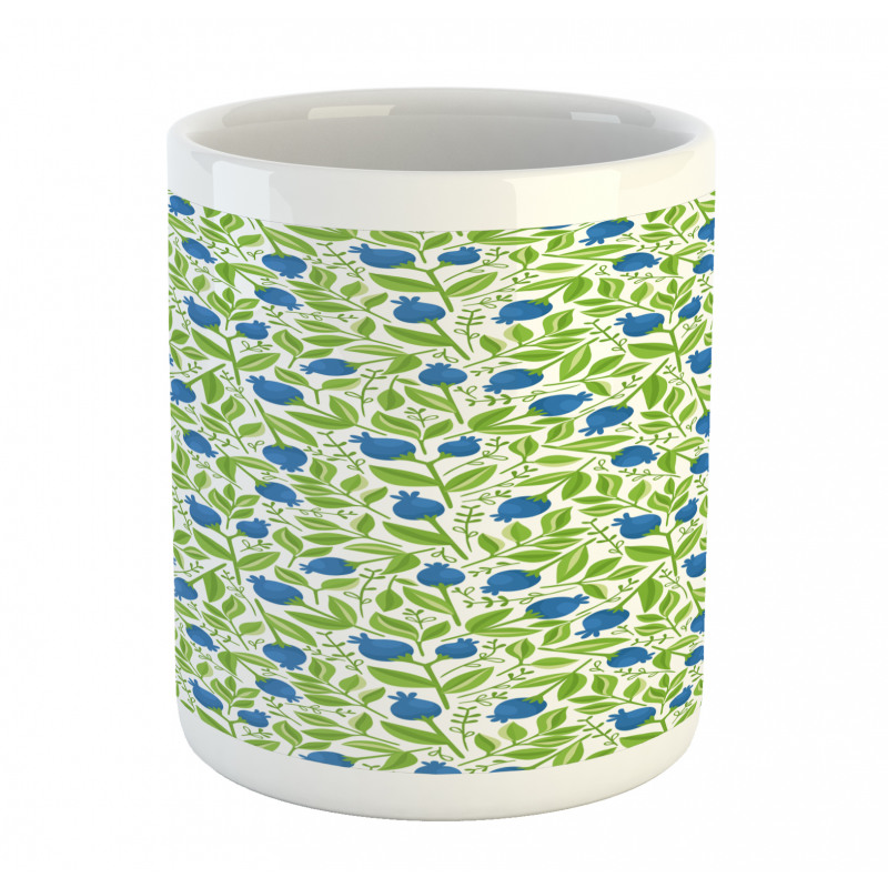 Flowering Blueberry Leaf Mug