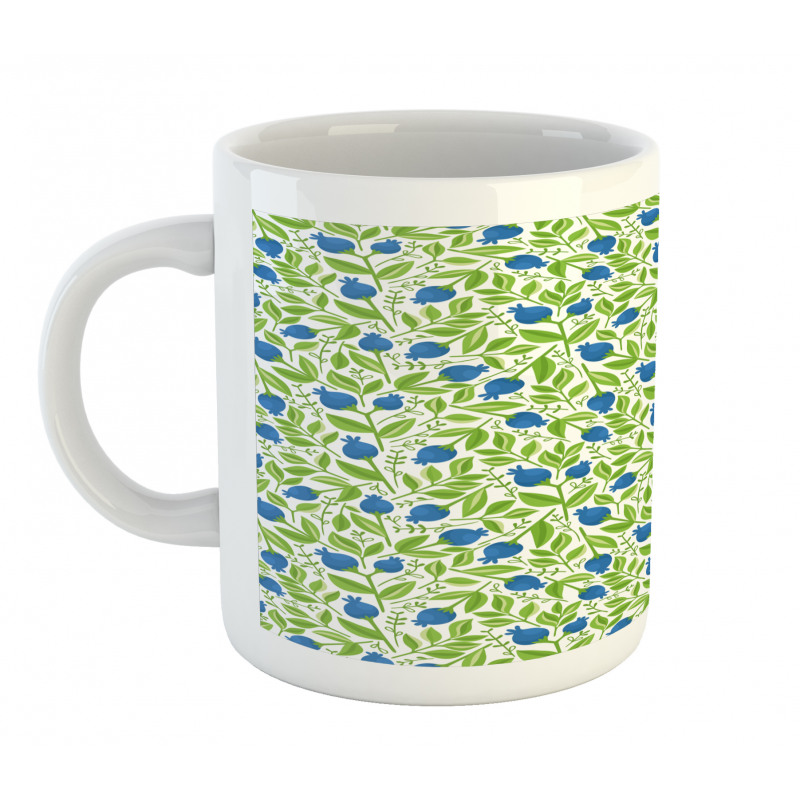 Flowering Blueberry Leaf Mug