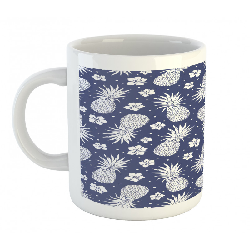 Pineapple Floral Vintage Mug