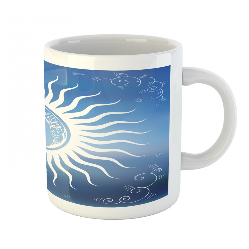 Crescent Moon Curlicues Mug