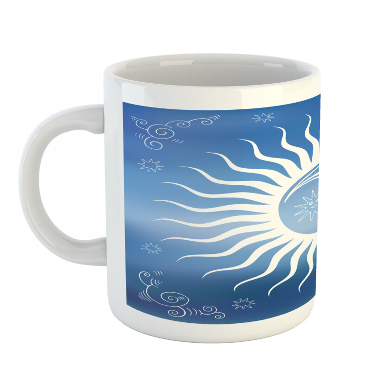 Crescent Moon Curlicues Mug