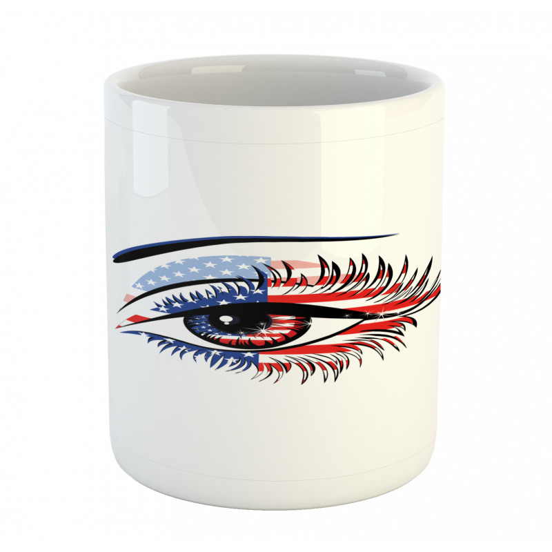 USA Flag Female Eye Mug