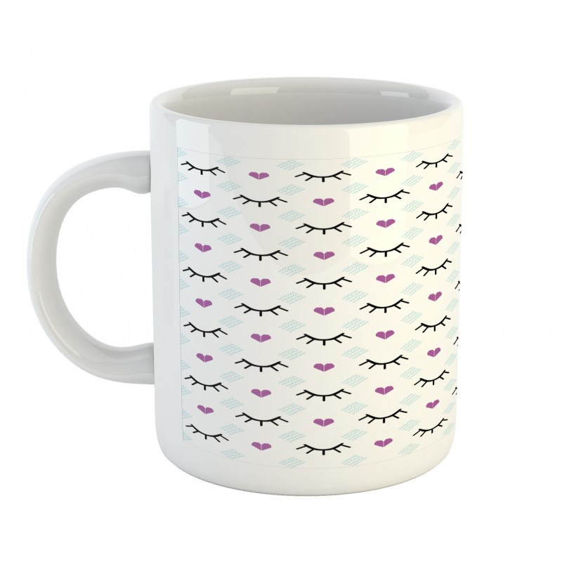 Winking Eyes Hearts Mug