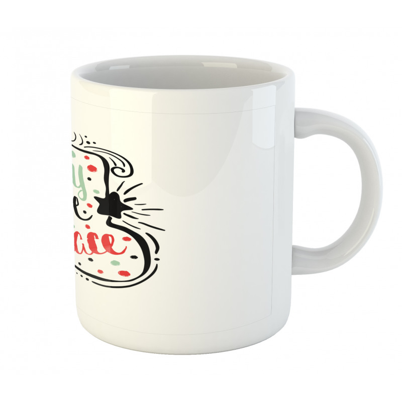 Abstract Christmas Sock Mug