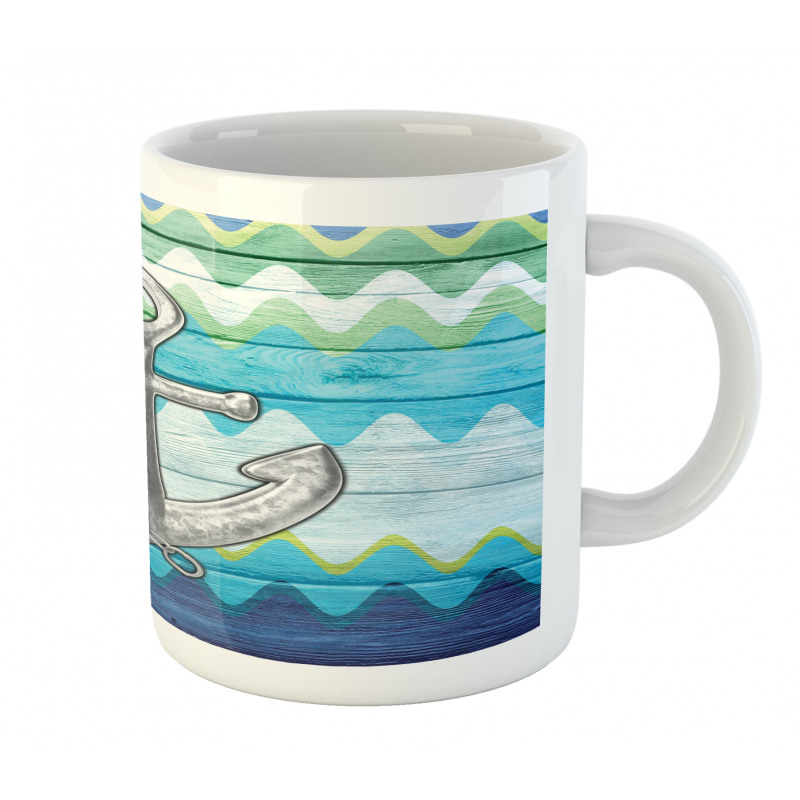 Nautical Chevron Zigzags Mug