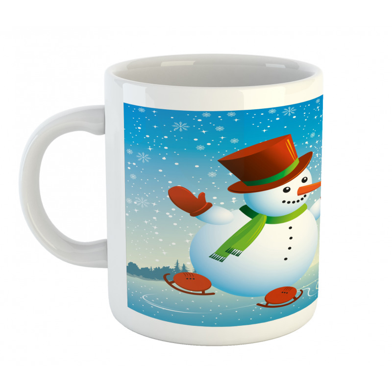 Skating Happy Cartoon Mug